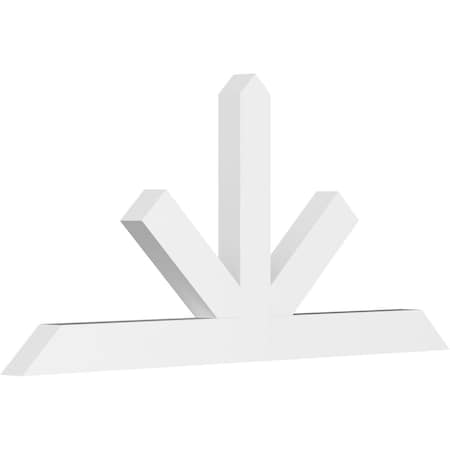 Ekena Millwork Saratoga Architectural Grade PVC Gable Bracket, 84"W x 38 1/2"H x 4"D x 6"F, 11/12 Pitch GBP084X39X0406SAR00